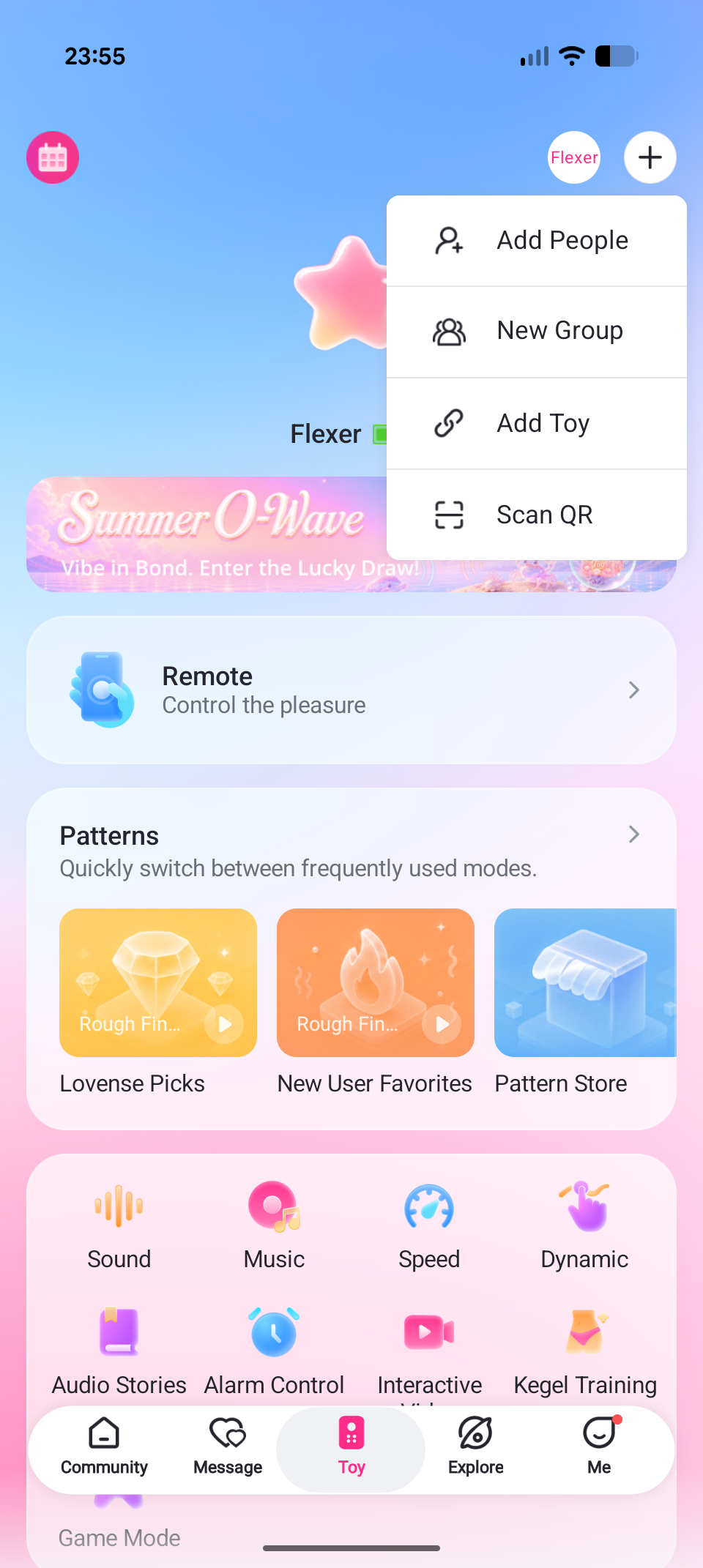 Scan the QR code in the Lovense app