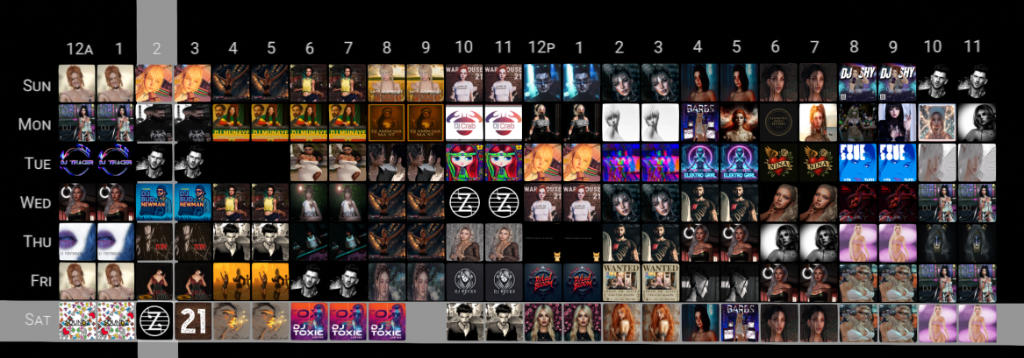 Xash Weekly Schedule Board